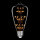 LED Rustika Carbon Edison 2W = 15W 150lm E27 extra warmwei&szlig; 2200K