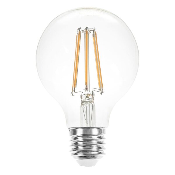 LED Filament Globe G80 8W = 75W 1055lm E27 klar warmwei&szlig; 2700K
