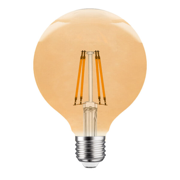 LED Filament Globe G80 4W = 25W 300lm E27 gold gel&uuml;stert 2200K