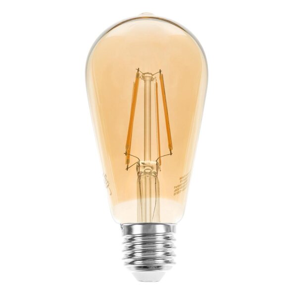 LED Filament Edison Leuchtmittel 4W E27 gold gel&uuml;stert 2200K