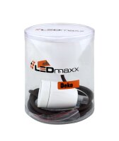 Deko Set Textilkabel braun mit Keramik-Lampenfassung E27...