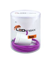 Deko Set Textilkabel lila mit Keramik-Lampenfassung E27...