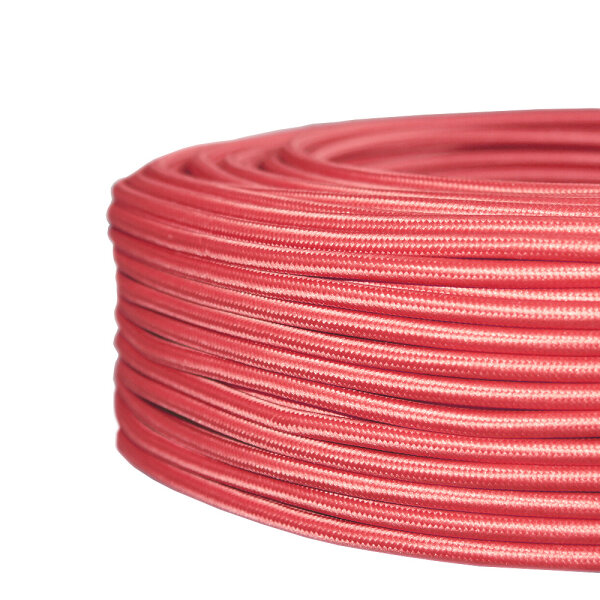 H03VV-F 3*0,75mm&sup2; Textilkabel rot