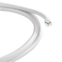H03RT-H 3*0,75mm&sup2; Textilkabel wei&szlig; &oslash; 6,3mm