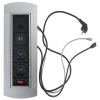 Multi Tischsteckdose 2 Dose 2 USB 1 RJ45 1 HDMI
