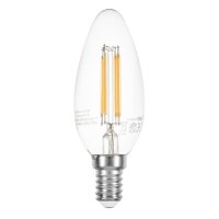 LED Filament Kerze 4W E14 klar 400lm extra warmwei&szlig;...