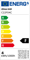 LED Filament Windsto&szlig; Kerze 4W 420lm E14 klar extra...