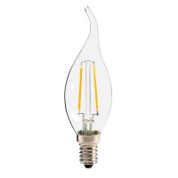 LED Filament Windsto&szlig; Kerze 2W = 25W 220lm E14 klar...