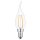 LED Filament Windsto&szlig; Kerze 2W = 25W 220lm E14 klar extra warmwei&szlig; 2200K
