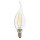 LED Filament Windsto&szlig; Kerze 2W = 25W 220lm E14 klar extra warmwei&szlig; 2200K
