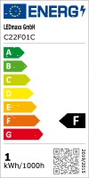 LED Filament Windsto&szlig; Kerze 1W 100lm E14 klar extra...
