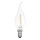 LED Filament Windsto&szlig; Kerze 1W 100lm E14 klar extra warmwei&szlig; 2200K