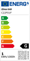 LED Filament Windsto&szlig; Kerze 1W 80lm E14 MATT extra...