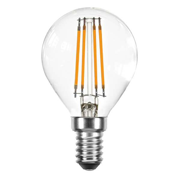 LED Filament Tropfen 4W 420lm E14 klar extra warmwei&szlig; 2200K DIMMBAR