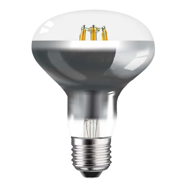 LED Filament Reflektor R80 6W = 60W 550lm E27 extra warmwei&szlig; 2200K