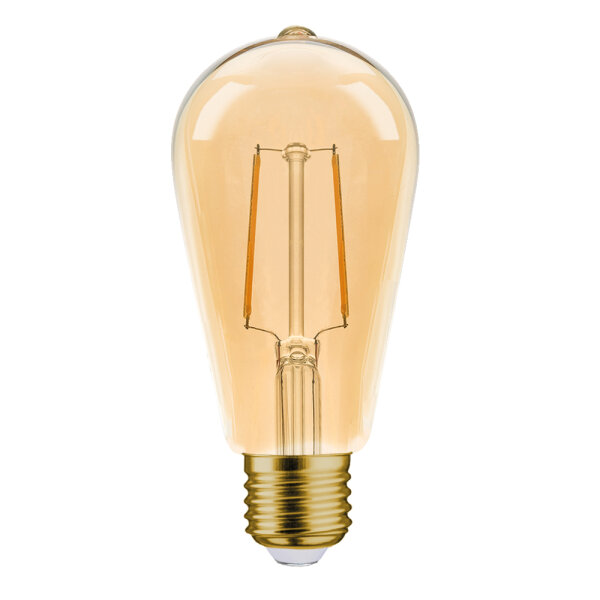 LED Filament Edison ST64 2W 200lm E27 gold gel&uuml;stert extra warmwei&szlig; 2200K