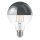 LED Filament Globe G95 6W E27 Kopfspiegel silber 680lm extra warmwei&szlig; 2200K