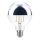 LED Filament Globe G95 6W E27 Kopfspiegel silber 680lm extra warmwei&szlig; 2200K