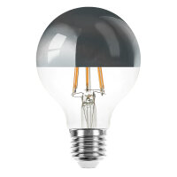 LED Filament Globe G80 4W = 40W E27 Kopfspiegel silber...