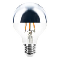 LED Filament Globe G80 4W = 40W E27 Kopfspiegel silber...