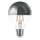 LED Filament Globe G80 4W = 40W E27 Kopfspiegel silber 400lm extra warmwei&szlig; 2200K