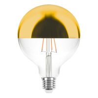 LED Filament Globe G125 8W = 62W E27 Kopfspiegel Gold...