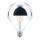 LED Filament Globe G125 4W = 40W E27 Kopfspiegel silber 400lm extra warmwei&szlig; 2200K
