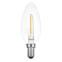 LED Filament Kerze 1W 100lm E14 klar extra warmwei&szlig;...
