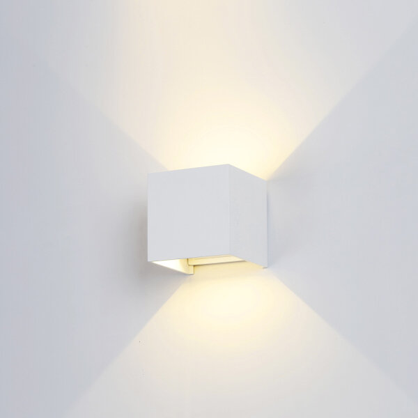 Wandleuchte LED wei&szlig; 6W 490lm 3000K Indoor/Outdoor