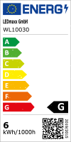 Wandleuchte LED wei&szlig; 6W 490lm 3000K Indoor/Outdoor