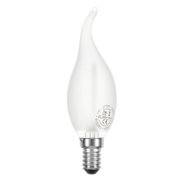 LED Filament Windsto&szlig; Kerze 4W 420lm E14 MATT extra warmwei&szlig; 2200K DIMMBAR