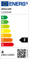 LED Filament Windsto&szlig; Kerze 4W 420lm E14 MATT extra...