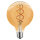 LED Spiral Filament Globe G125 5W = 21W 200lm E27 gold gel&uuml;stert extra warmwei&szlig; 1800K Dimmbar