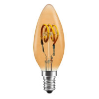 LED Spiral Filament Kerze 3W 100lm E14 klar extra...