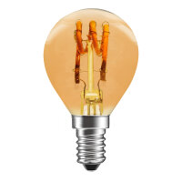 LED Spiral Filament Tropfen 3W 100lm E14 klar extra...