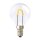 LED Curved Filament Tropfen 1W = 10W E14 klar 55lm extra warmwei&szlig; 2400K