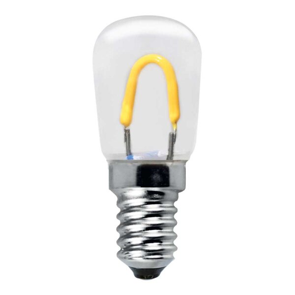LED Curved Filament R&ouml;hre T22 0,85W E14 klar 55lm extra warmwei&szlig; 2400K