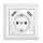2xUSB Schutzkontakt-Steckdose 2800mA Reinwei&szlig;
