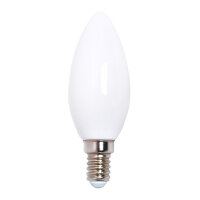 LED Filament Kerze 4W = 40W 470lm E14 opal warmwei&szlig;...