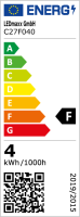 LED Filament Kerze 4W = 40W 470lm E14 opal warmwei&szlig;...