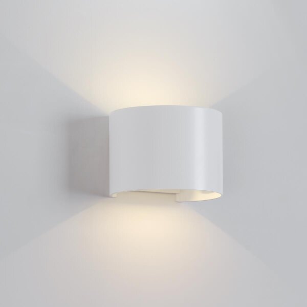 Wandleuchte LED wei&szlig; rund 6W 780lm 3000K Indoor/Outdoor