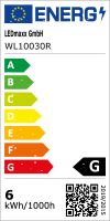 Wandleuchte LED wei&szlig; rund 6W 780lm 3000K...