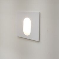 Wandleuchte Einbaustrahler eckig wei&szlig; 3W IP54