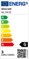 Wandleuchte LED wei&szlig; schwenkbar Schalter 3W 3000K IP20