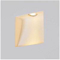 Gipswandeinbauleuchte Eckig Struktur 170x142mm LED 1W 3000K