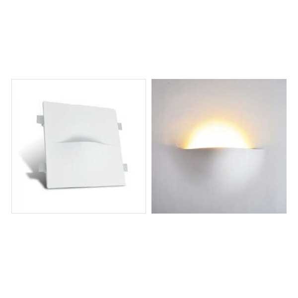 Gipswandeinbauleuchte Beule 400x400x80 G9 max. 40W