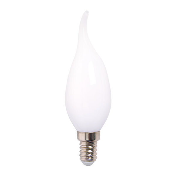 LED Filament Windsto&szlig; Kerze 4W = 40W 470lm E14 opal warmwei&szlig; 2700K