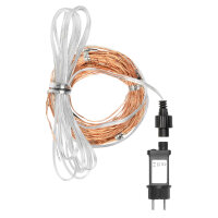 LED Kupferkabel Set 20m 200 LEDs warmwei&szlig; mit Fernbedienung