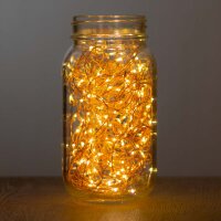 LED Kupferkabel Set 20m 200 LEDs warmwei&szlig; mit Fernbedienung