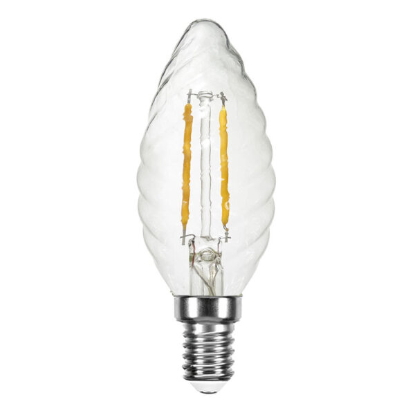 LED Filament Kerze gedreht 2,5W = 25W 250lm E14 klar warmwei&szlig; 2700K